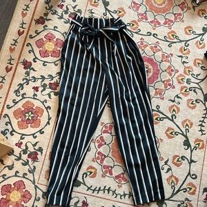 H&M striped paper bag pants / trousers
